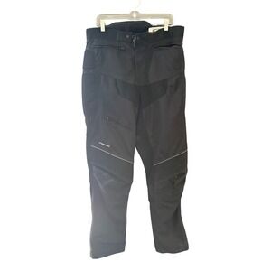 Firstgear Mens Black Textile Mesh Motorcycle Riding Pants Size 36T Tall Padded